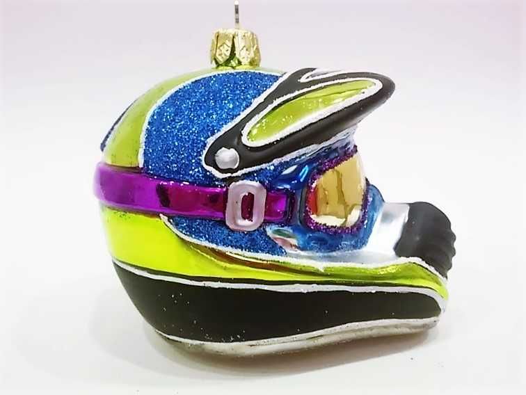 Kask motocyklowy - szklana bombka choinkowa 09S74.15 bombkizebra