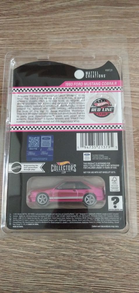 Hot Wheels Ford Mustang Cobra RLC