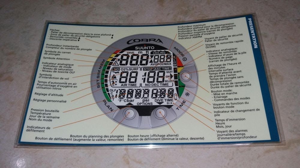 Computador de mergulho Suunto Cobra