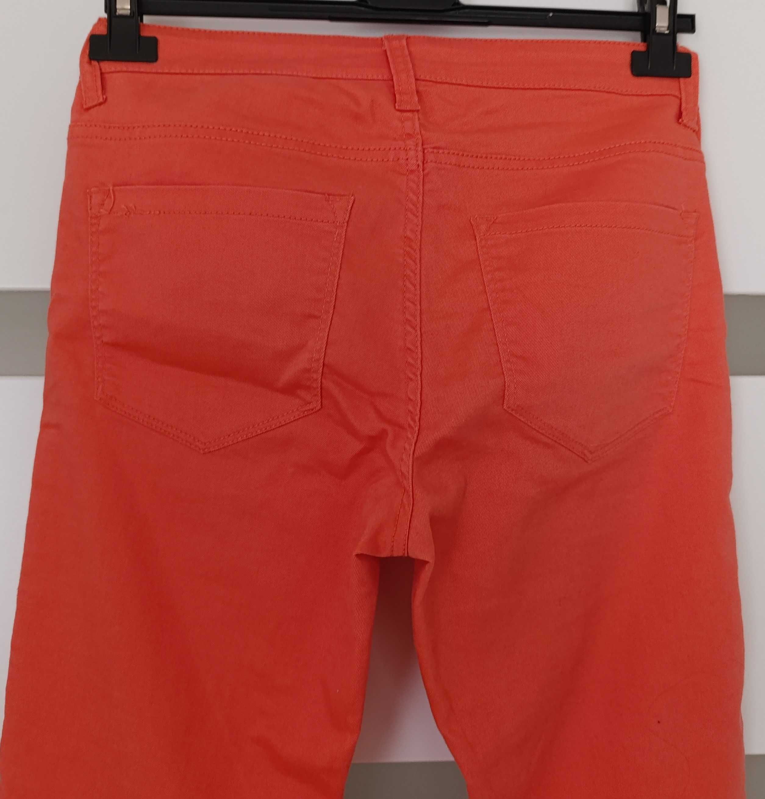 Spodnie CUBUS łososioy denim slim fit dopasowane S/M 38