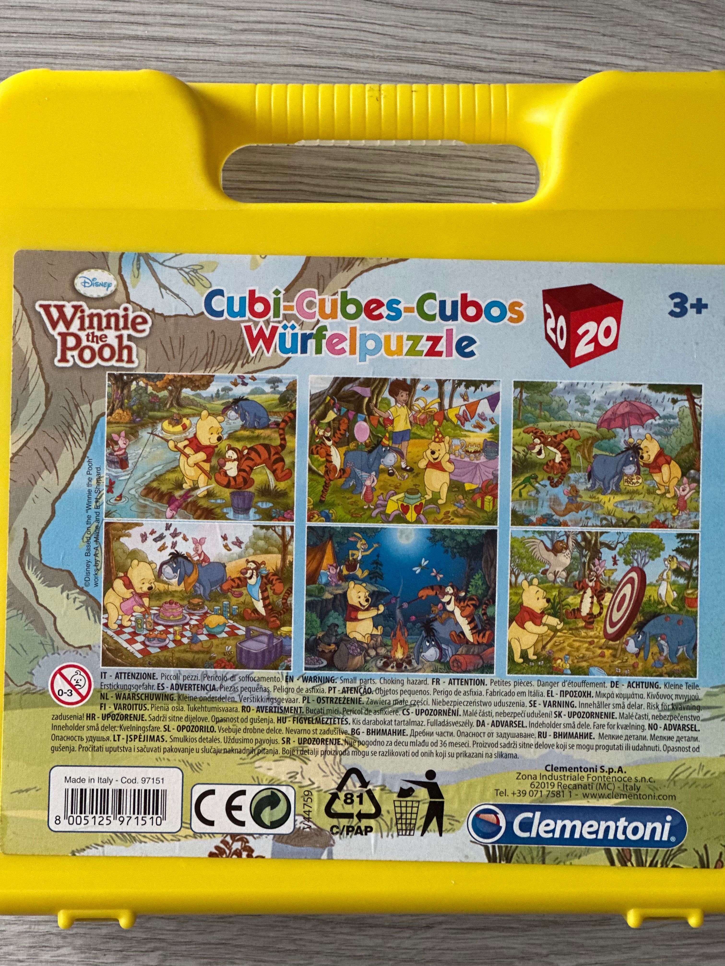 Gra memory dinozaury i klocki puzzle Kubuś puchatek
