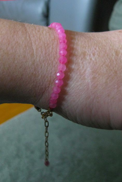 Pulseira de Rubi Facetado (criado em Laboratório) NOVO