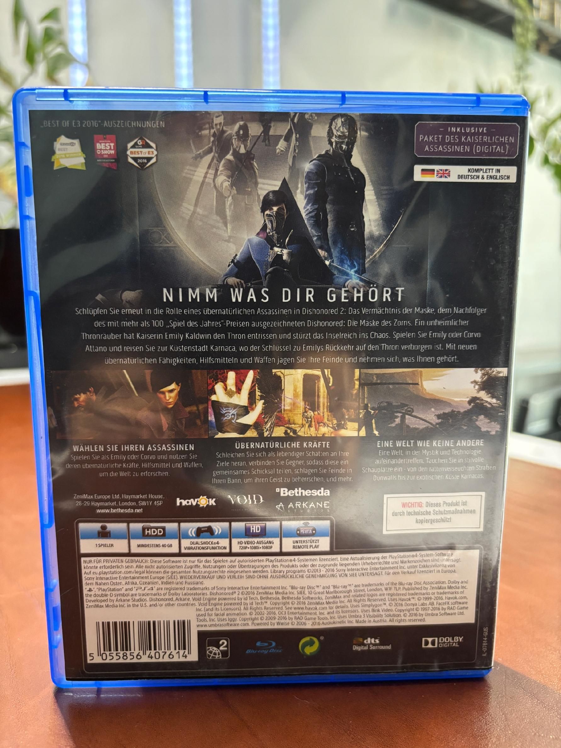 PS4 Dishonored 2
