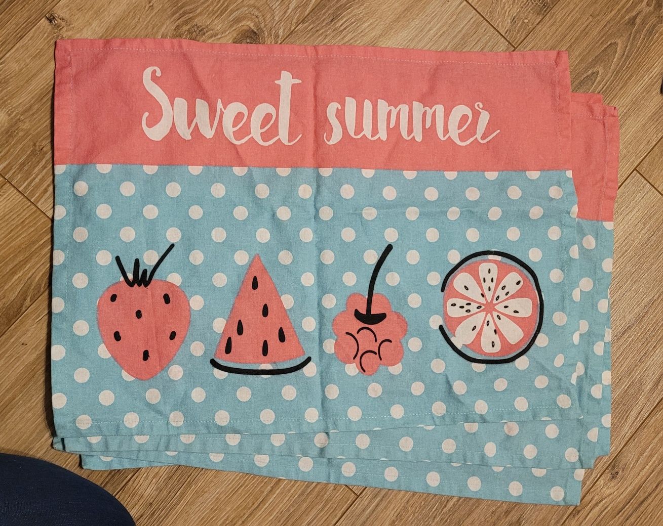 Sweet summer - 4 x podkładki bawełniane na stół - słodkie!