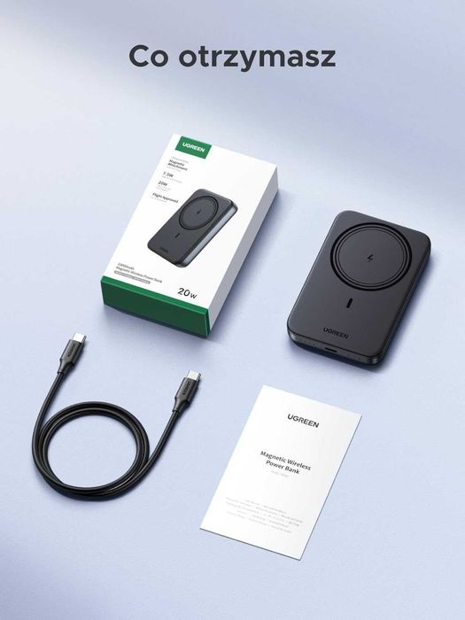 UGREEN Wireless Powerbank 10000mAh Magnetic funkcja szybkie ładowanie