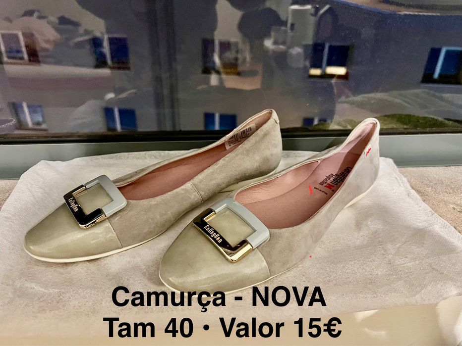 Desapego!! Sapatilha Callaghan em camurça • Tam 40 • NOVA!