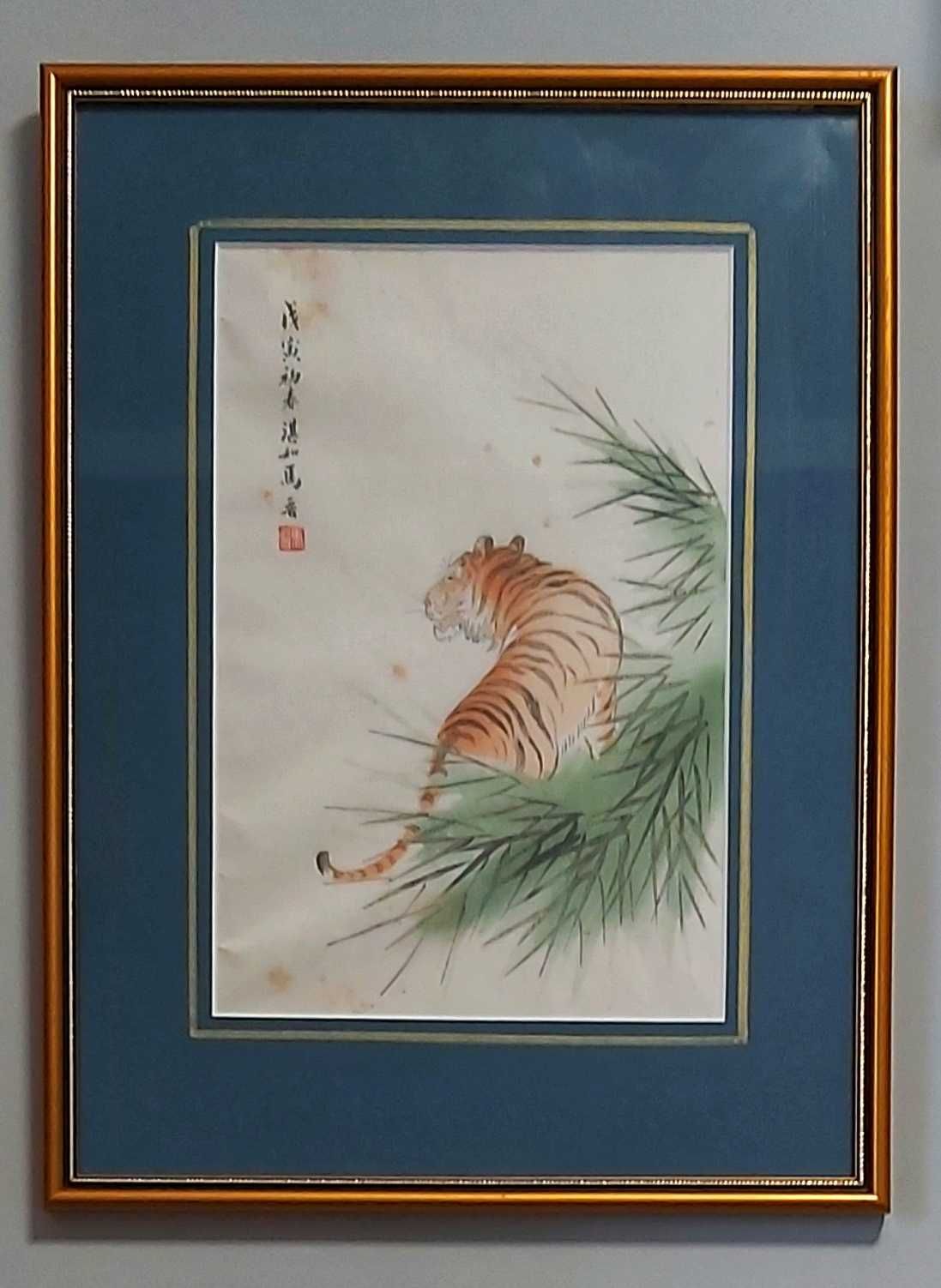 Tygrys - Drzeworyt chiński, Qi Baishi, 1951 r.