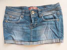 Mini spódniczka jeansowa jeansowe s bershka miniowka