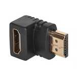Adapter HDMI wtyk - HDMI gniazdo kątowy
