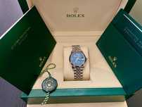 Rolex Datejust 31 mm Blue Floral Motif Diamonds Jubilee