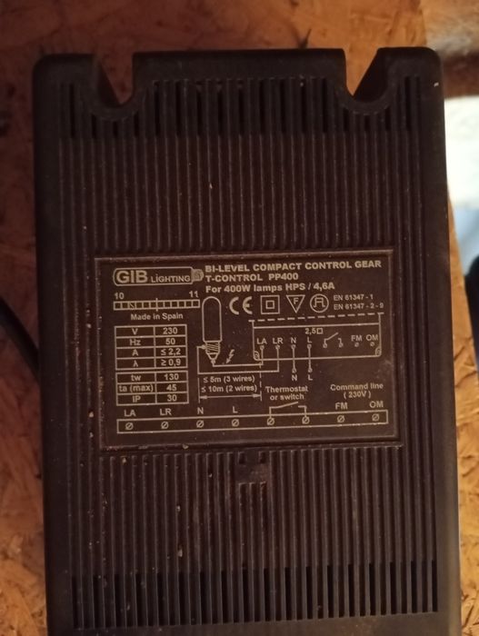 Lampa HPS 400 zestaw