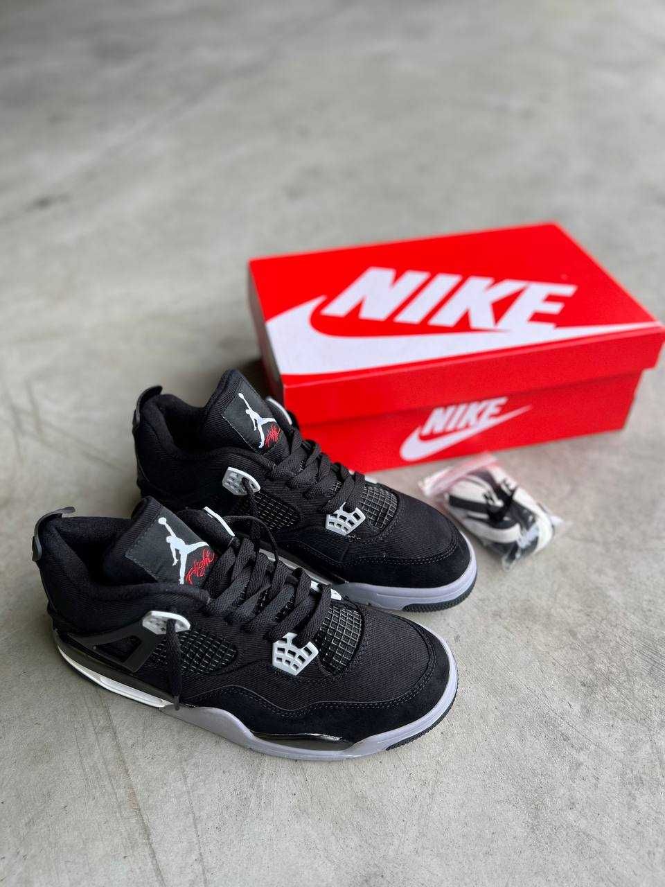 Jordan 4 Black Canvas