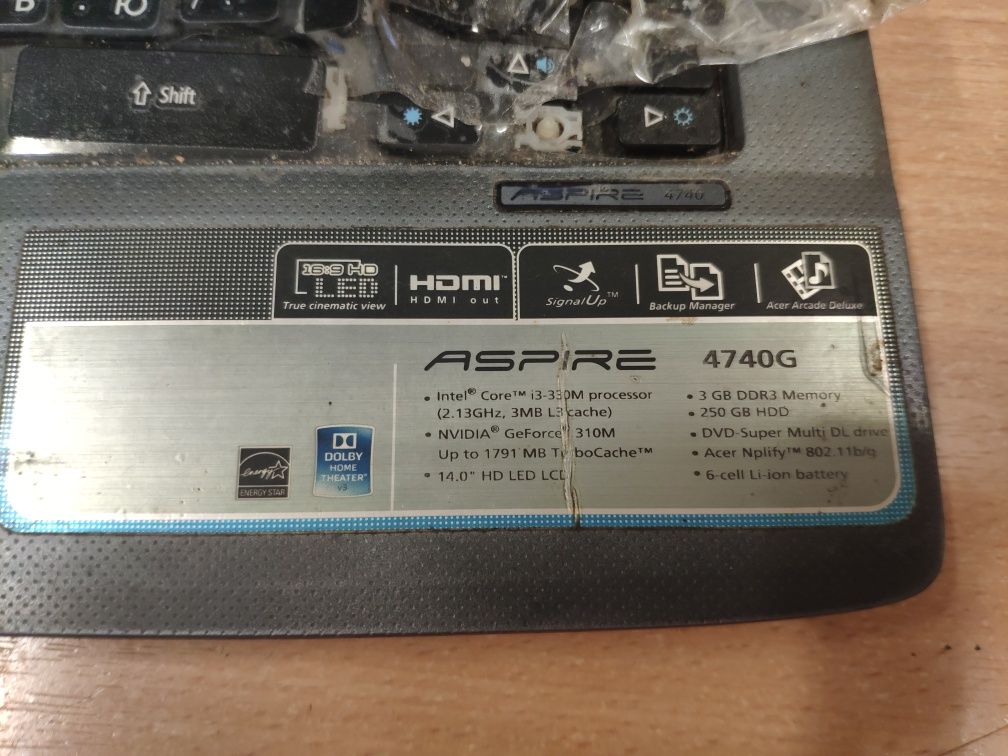 Acer aspire 4740G na części