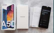 Pudełko akcesoria do telefonu Samsung Galaxy A50 niebieski