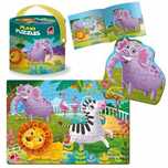 Gra edukacyjna maxi puzzle 2w1 zoo obrazki układanka roter