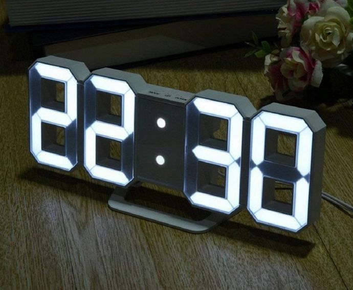 Zegar Budzik Led Elektroniczny Termometr Z Alarmem
