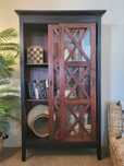 vitrine,  estante, armario, prateleiras, livreiro, oriental, rustico
