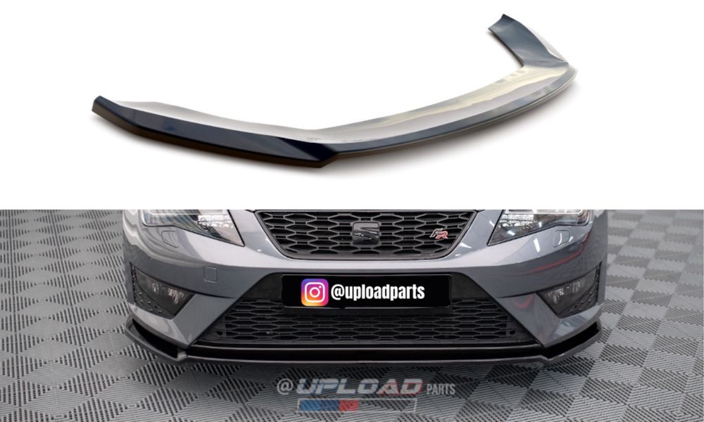 Seat Leon 5F Fr Lip Frontal Plastico Preto Brilhante