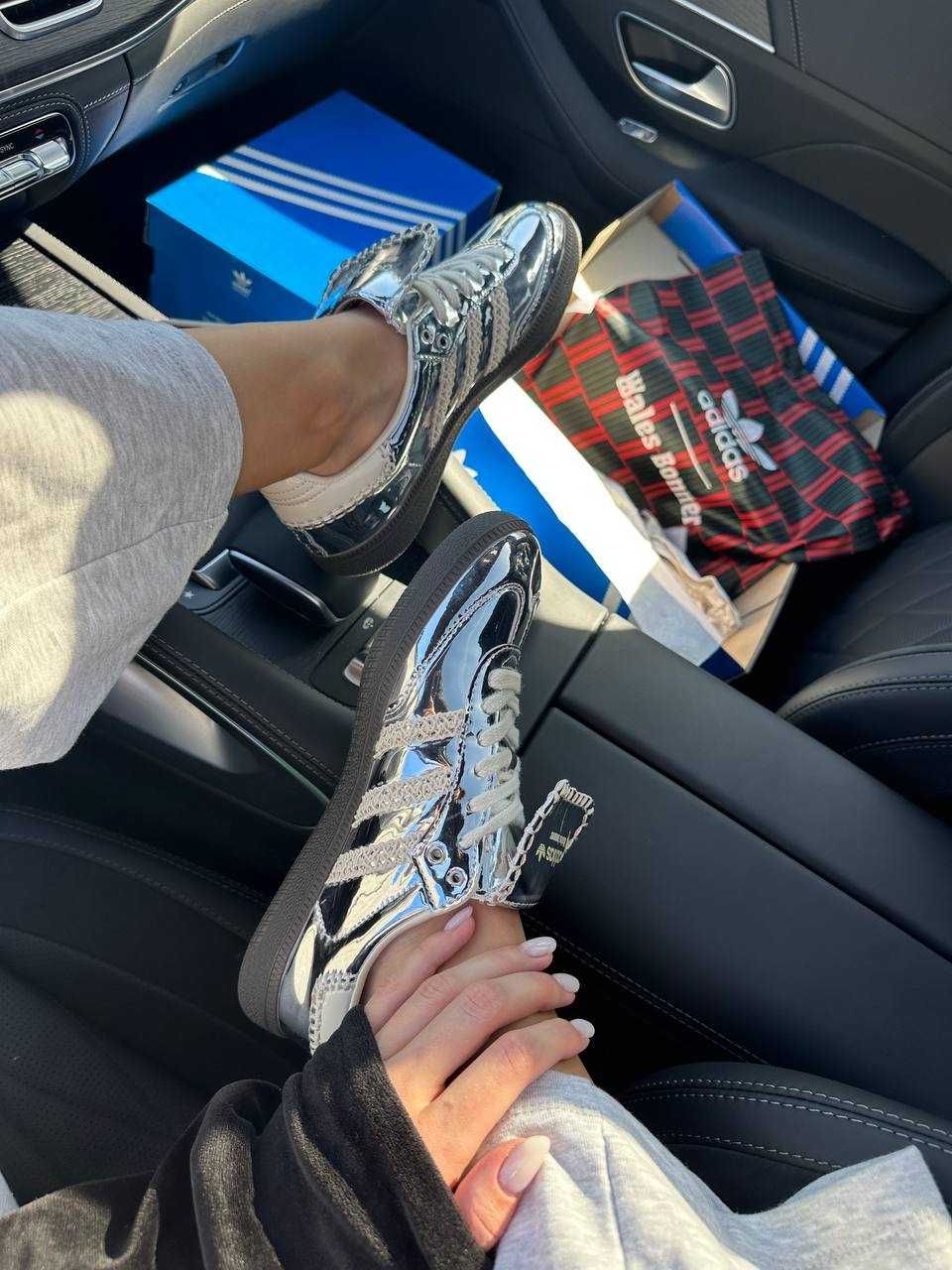Жіночі кросівки Adidas Samba x Wales Bonner Silver сріблясті кеди