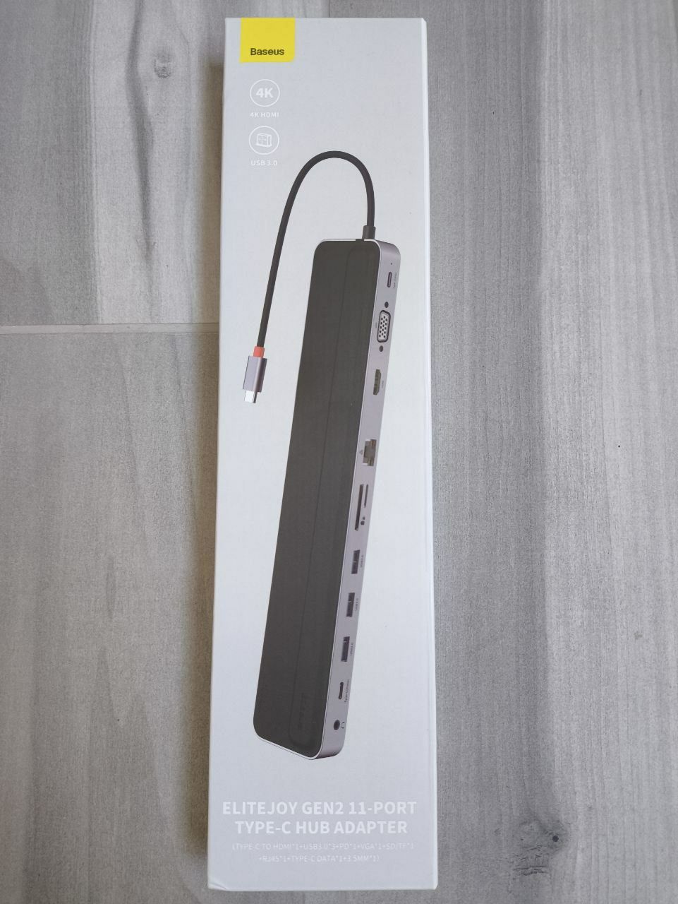 USB Type-C хаб Baseus Elite Joy Gen2 11 port, HDMI, RG45, концентратор