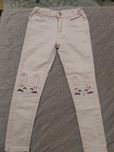 Spodnie jeans jeansy kwiaty