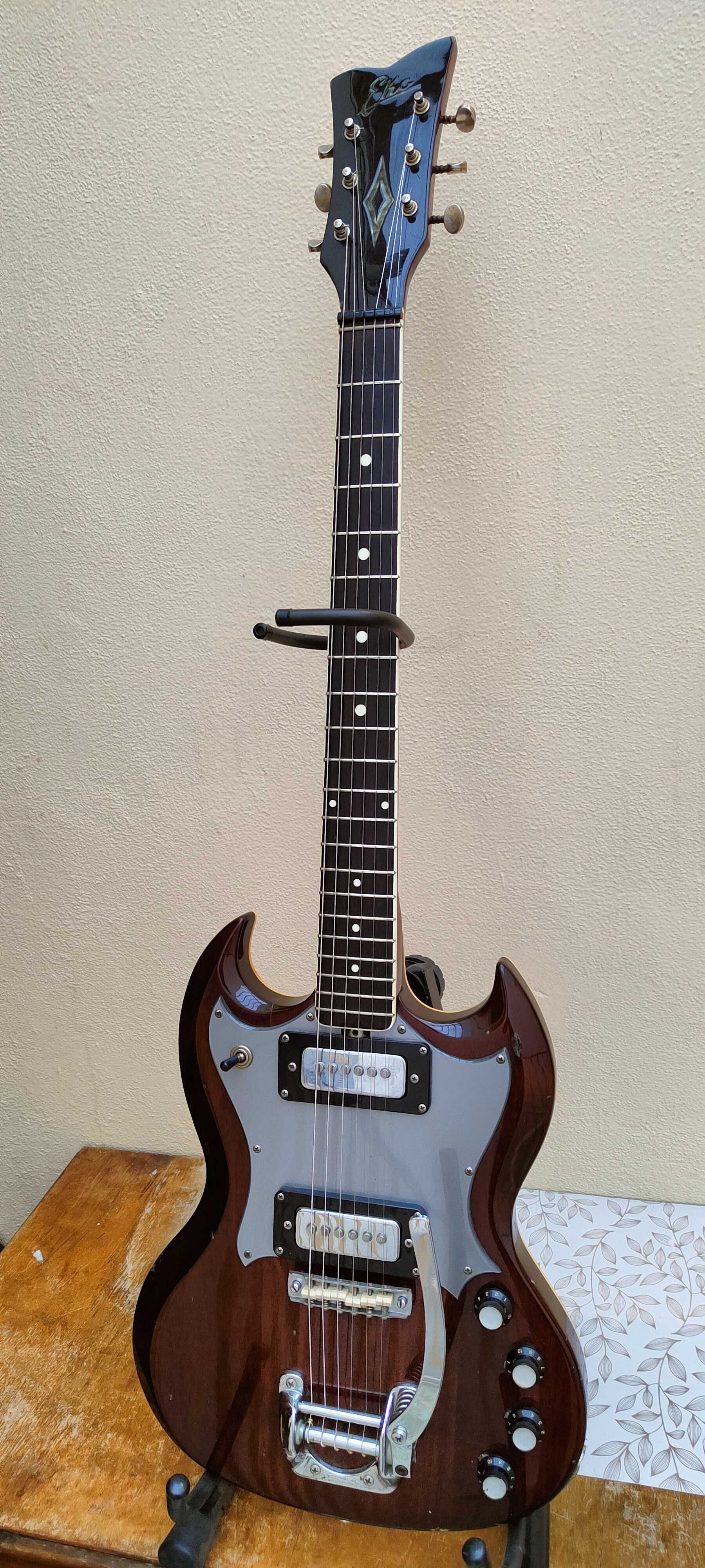 Gitara EKO Indy w stylu SG, 1972r. p90, bigsby.