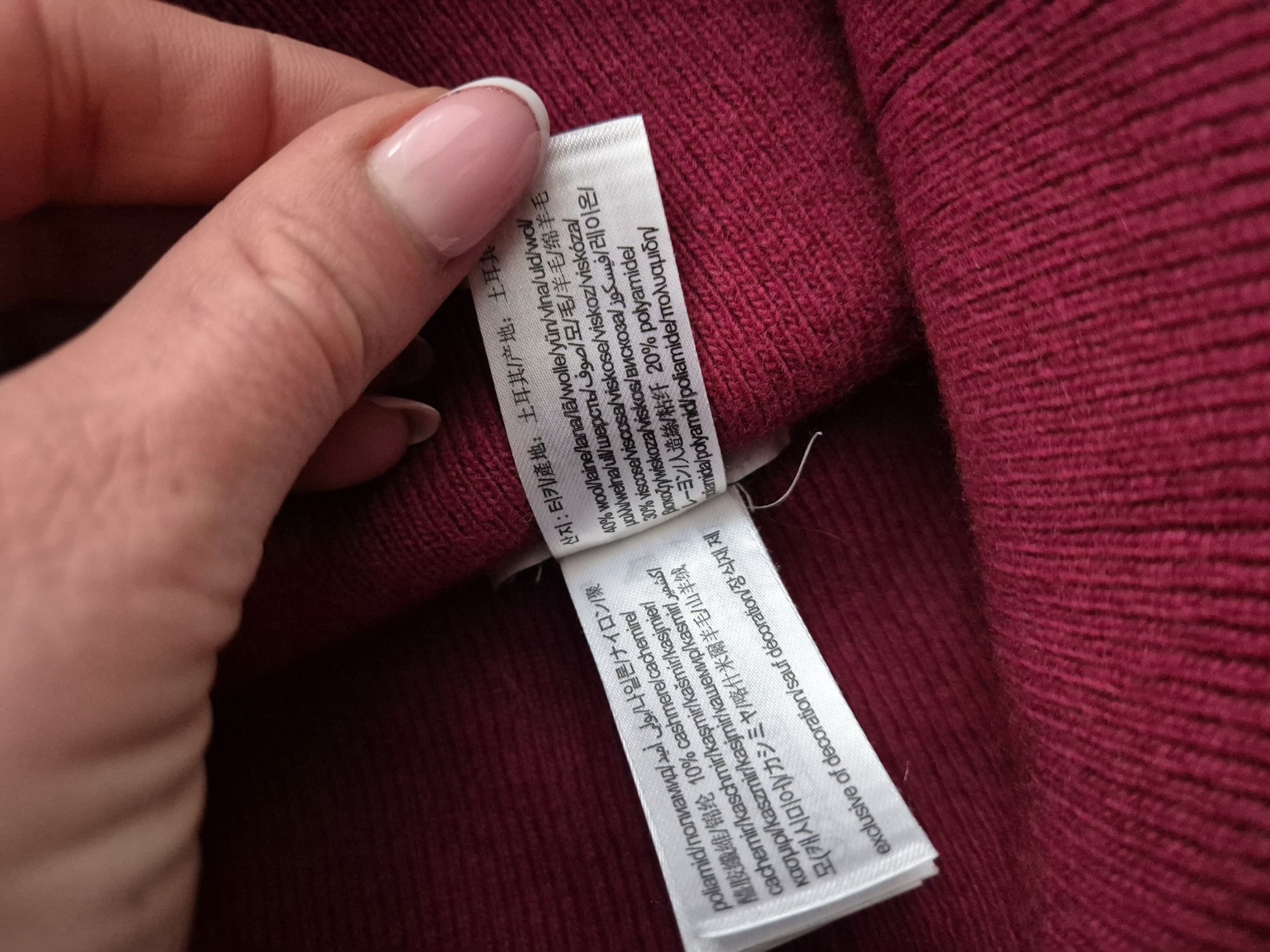 Bordowa czapka one size Calvin klein