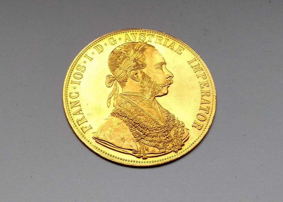 Złoto Moneta Franciszek Józef 4 Dukaty 1915 Au986 13.76g