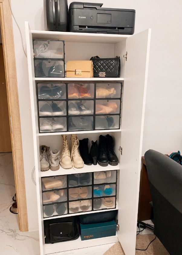 ZESTAW 10x organizer pudełka na buty szafka mocne