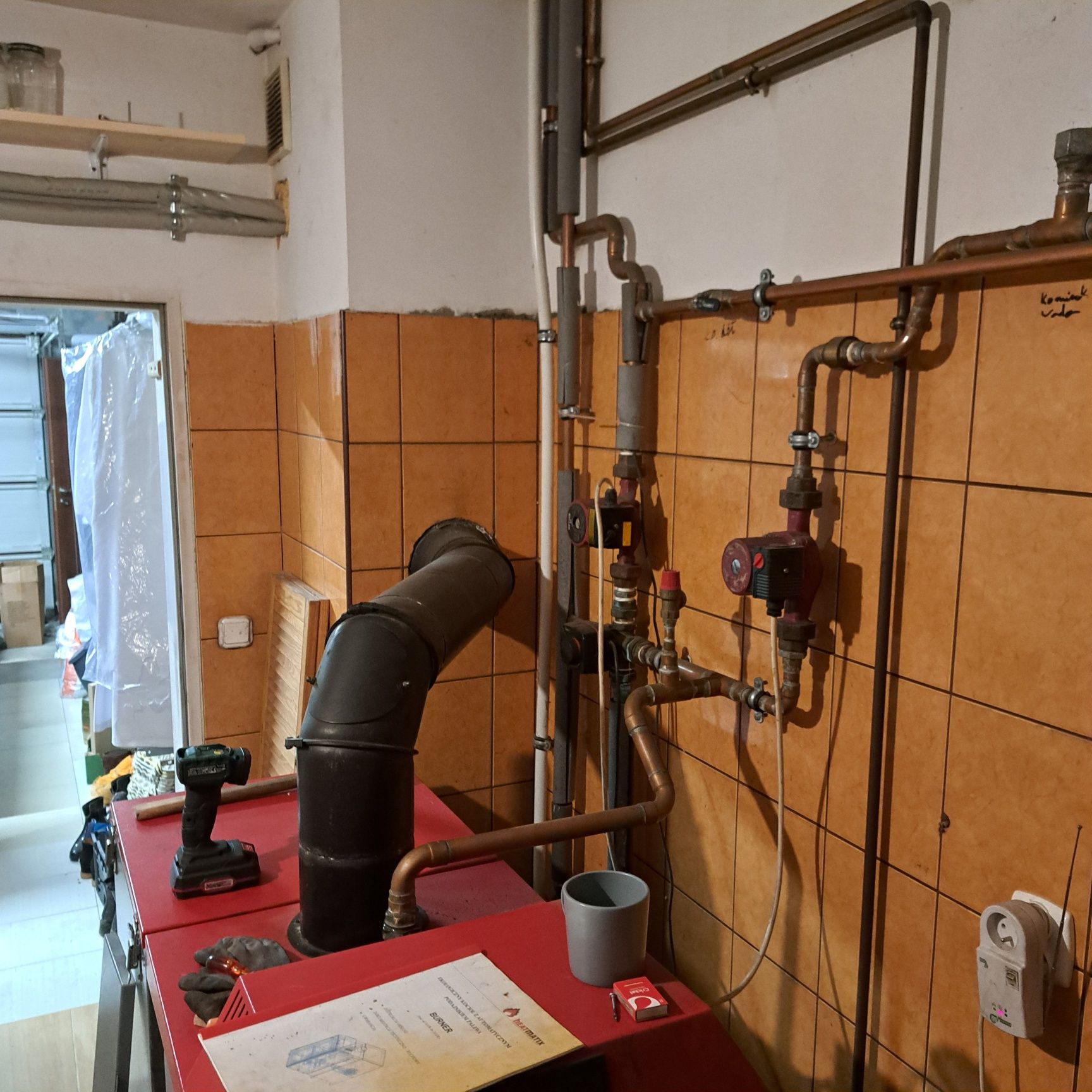 Heat Matix burner- części do pieca, sterownik, podajnik, wentylator.