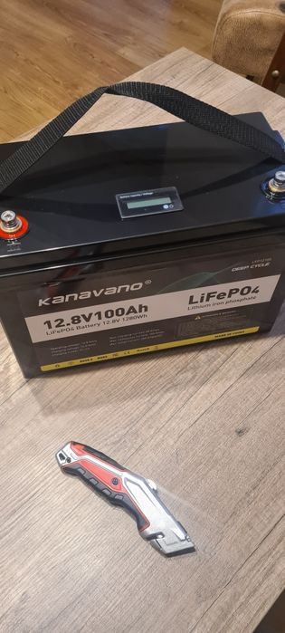 LiFePo4 12,8в 100а акумулятор Kanavano, водонепроникний