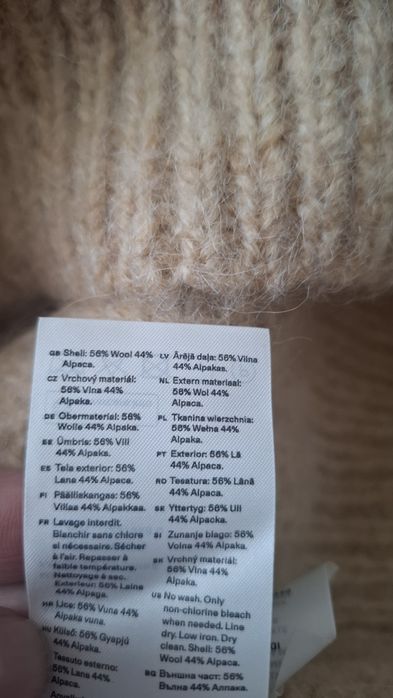 Свитер из шерсти и альпаки Arket м,л