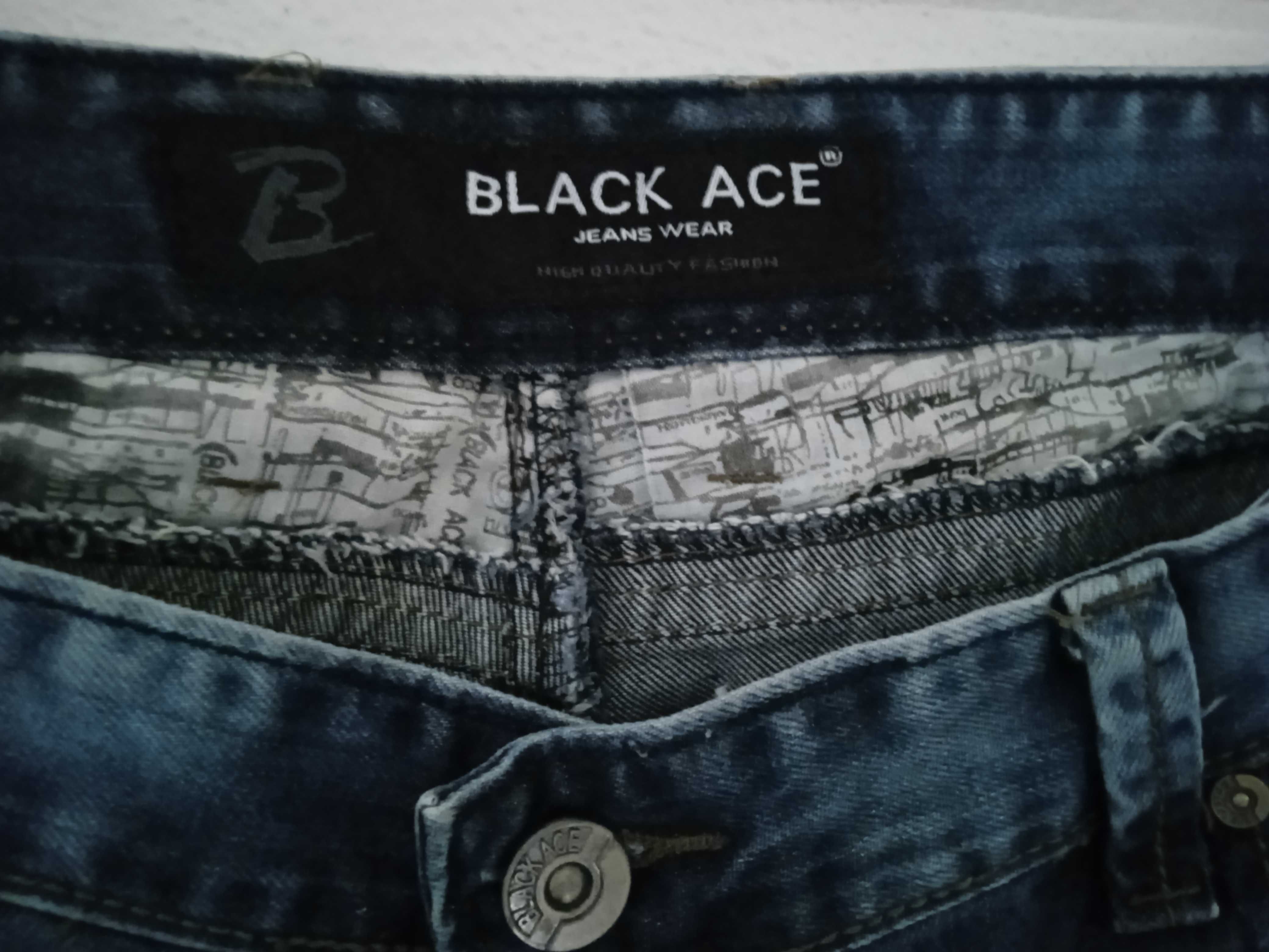 Calça de ganga escura Black Ace T48