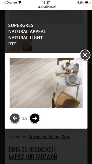 Gres marki supergres 7,5x60 cm Natural Appeal light - 25m2