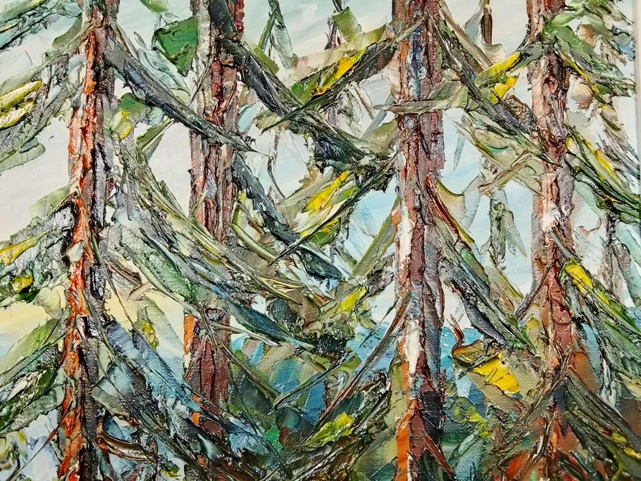 Stary obraz na płótnie Bent Bertram Hillestrom (1935-)