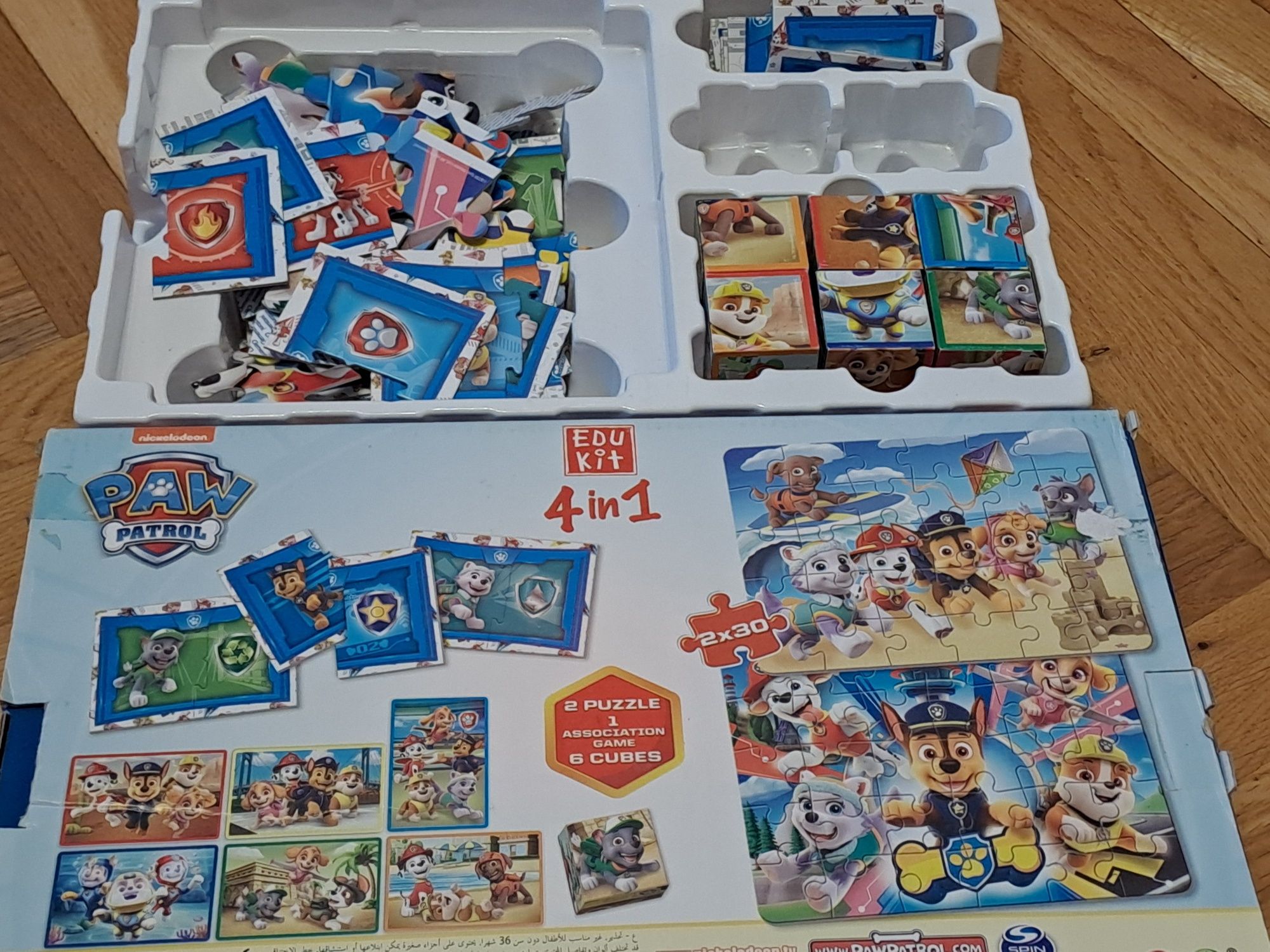Clementoni Psi patrol 4 w 1 puzzle domino kostki