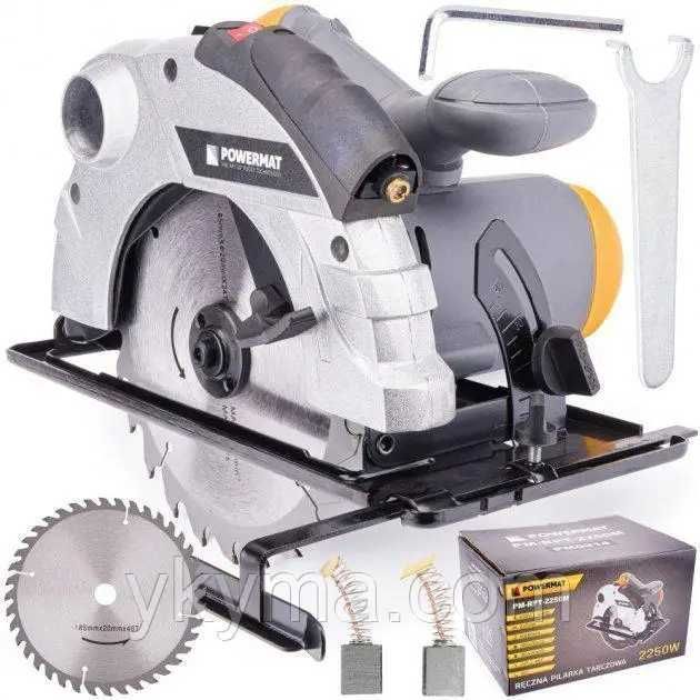 Дискова циркулярна пила Powermat 185 2250Вт 5000об дисковая циркулярка