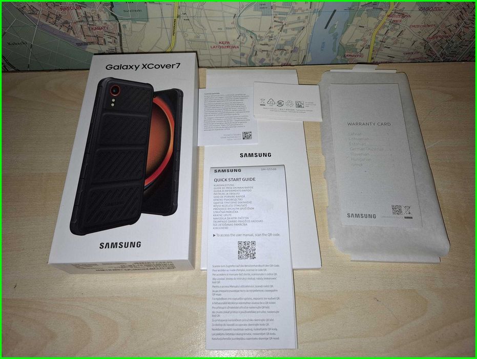 PUDEŁKO Samsung XCOVER 7 karta gw. instrukcja