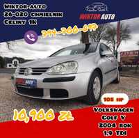 VW Golf V*2004 rok*1,9 TDI*105 KM*Klima*Po opłatach*Raty