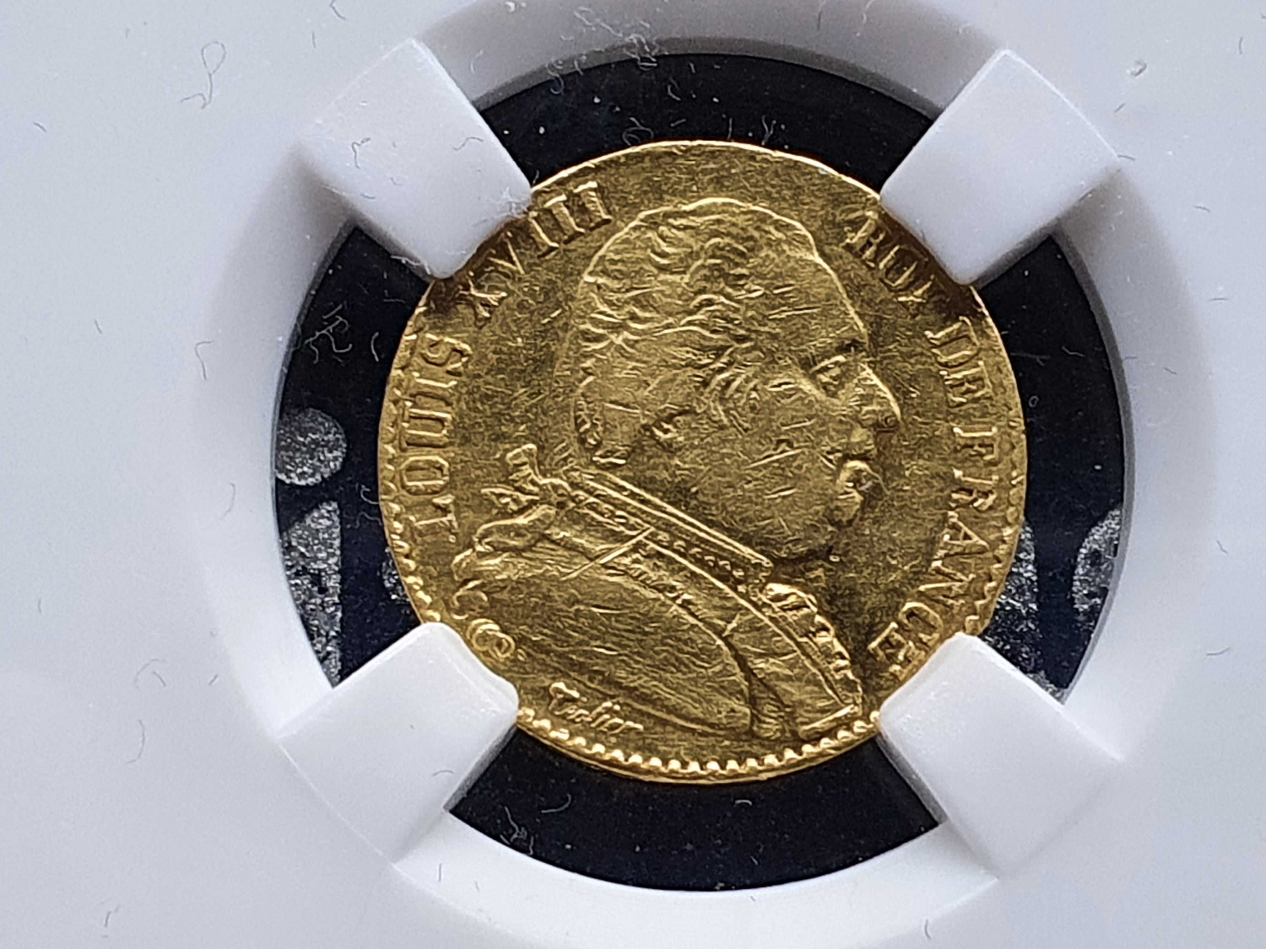 20 Franków Francja 1815 r moneta złota Ludwik XVIII