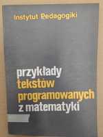 Przykłady tekstów programowanych z matematyki  - Nowacki