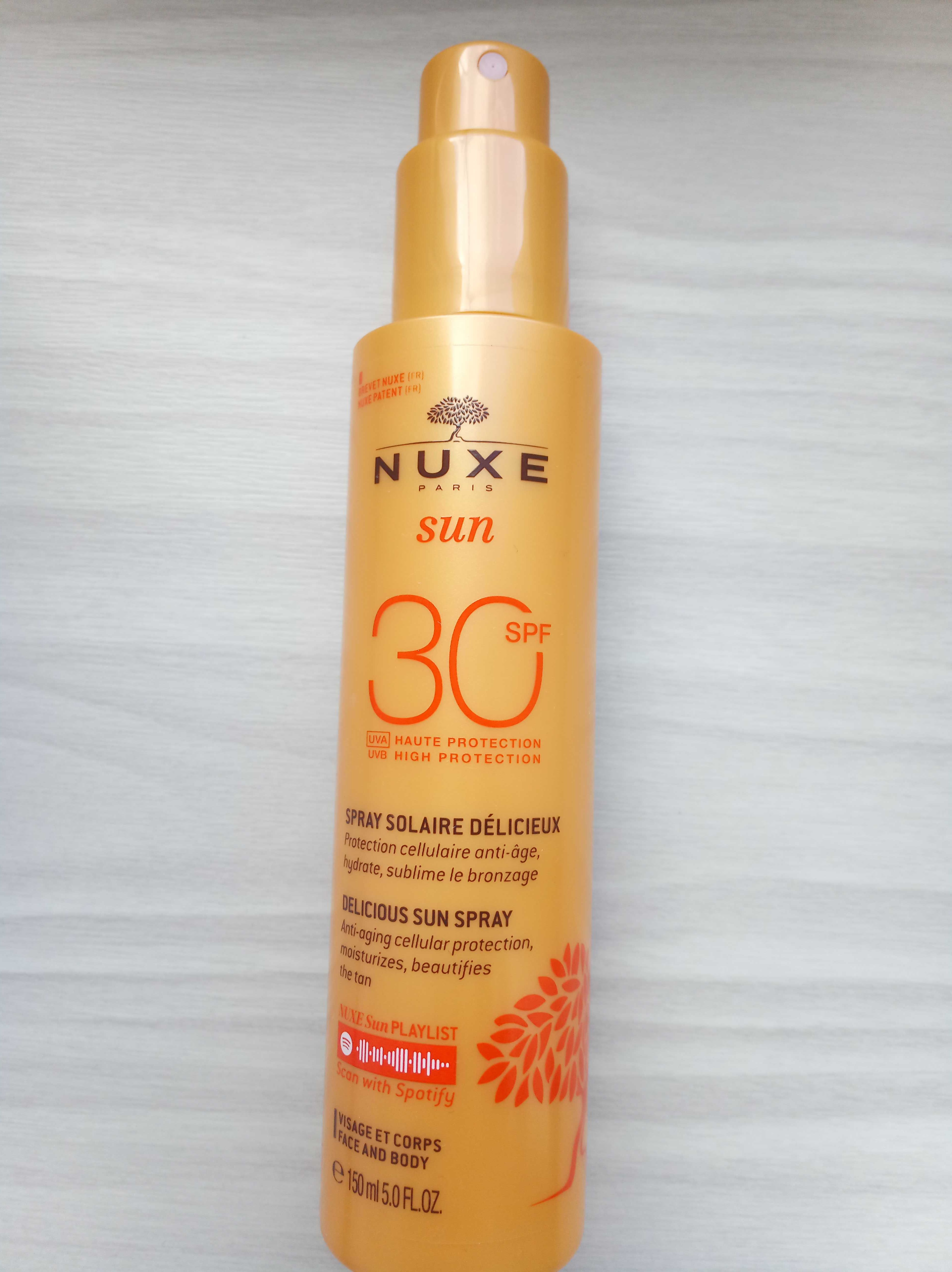 Nuxe sun 30 spf spray