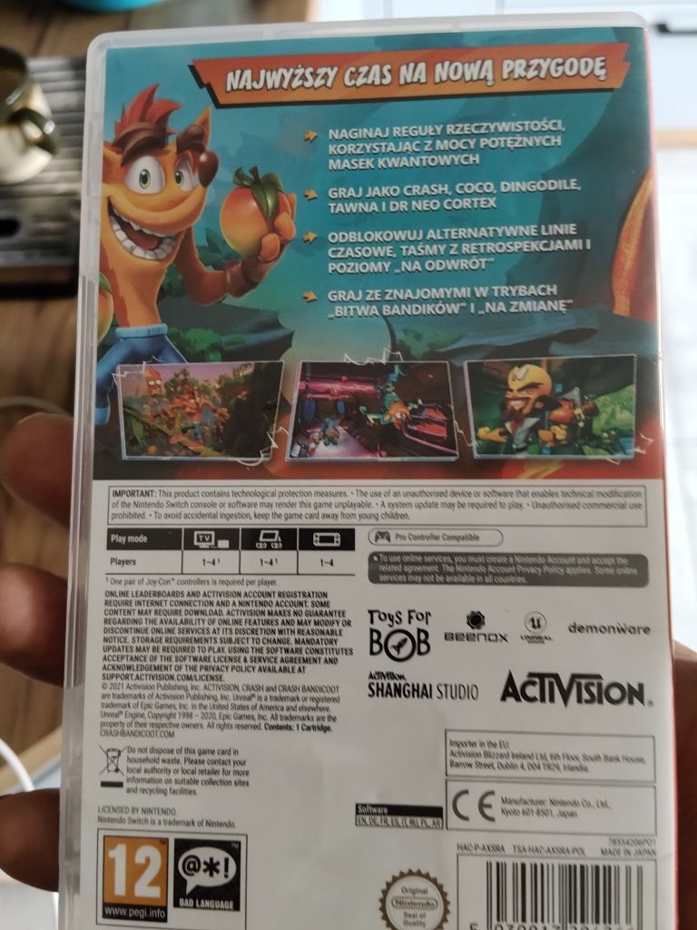 Crash 4 na Nintendo switch