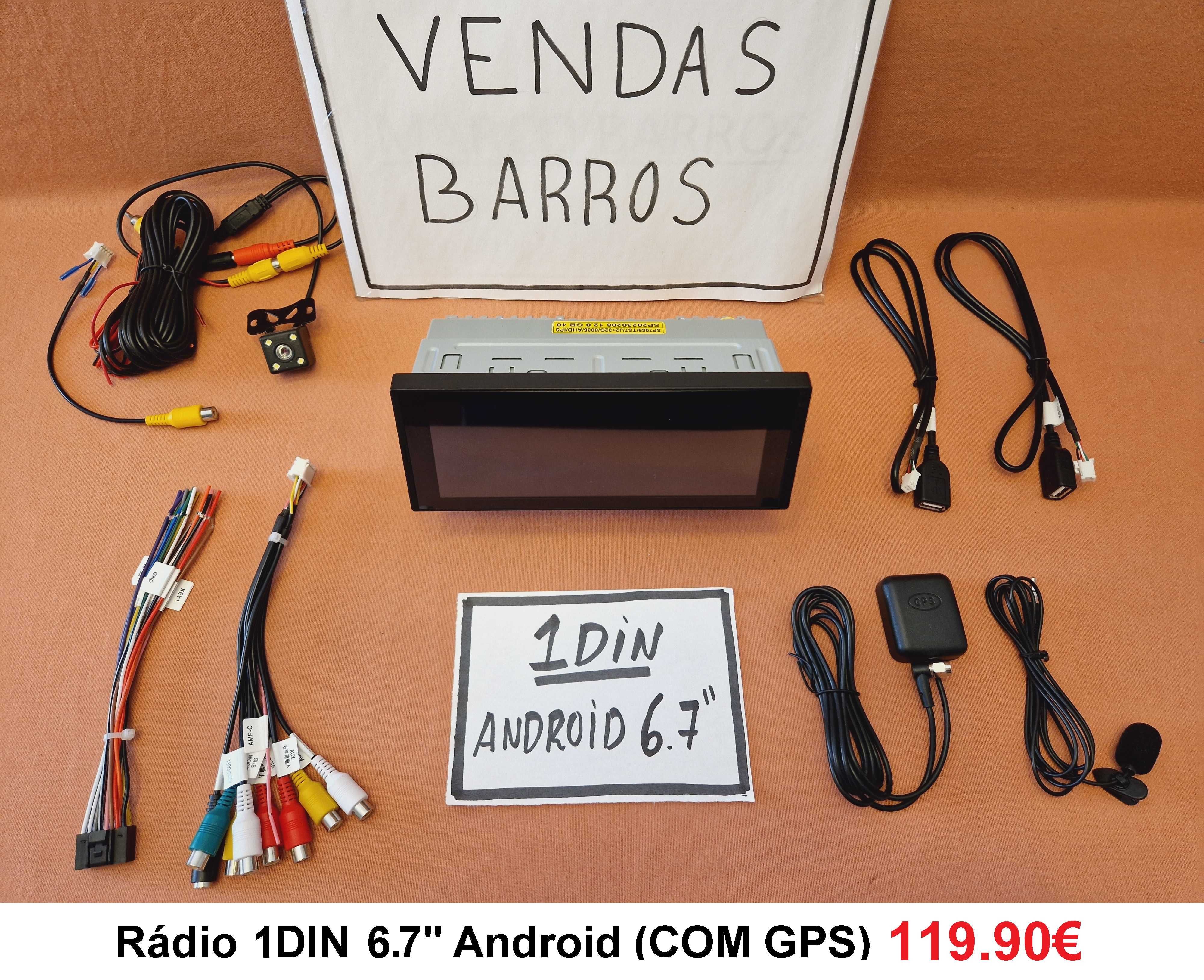 (NOVO) Rádio 1DIN • Renault SCENIC II / III (2004 a 2015) Android 2/3