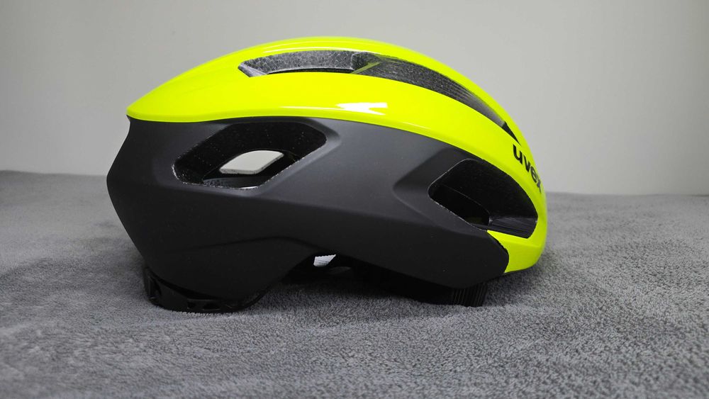 Lekki Kask rowerowy UVEX RISE CC Neon Yellow Bk Matt rozmiar 56-59 cm