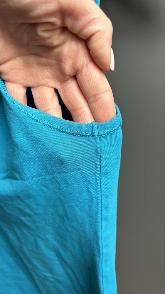 Koszulka na ramiączkach turkusowa basic H&M rozmiar S