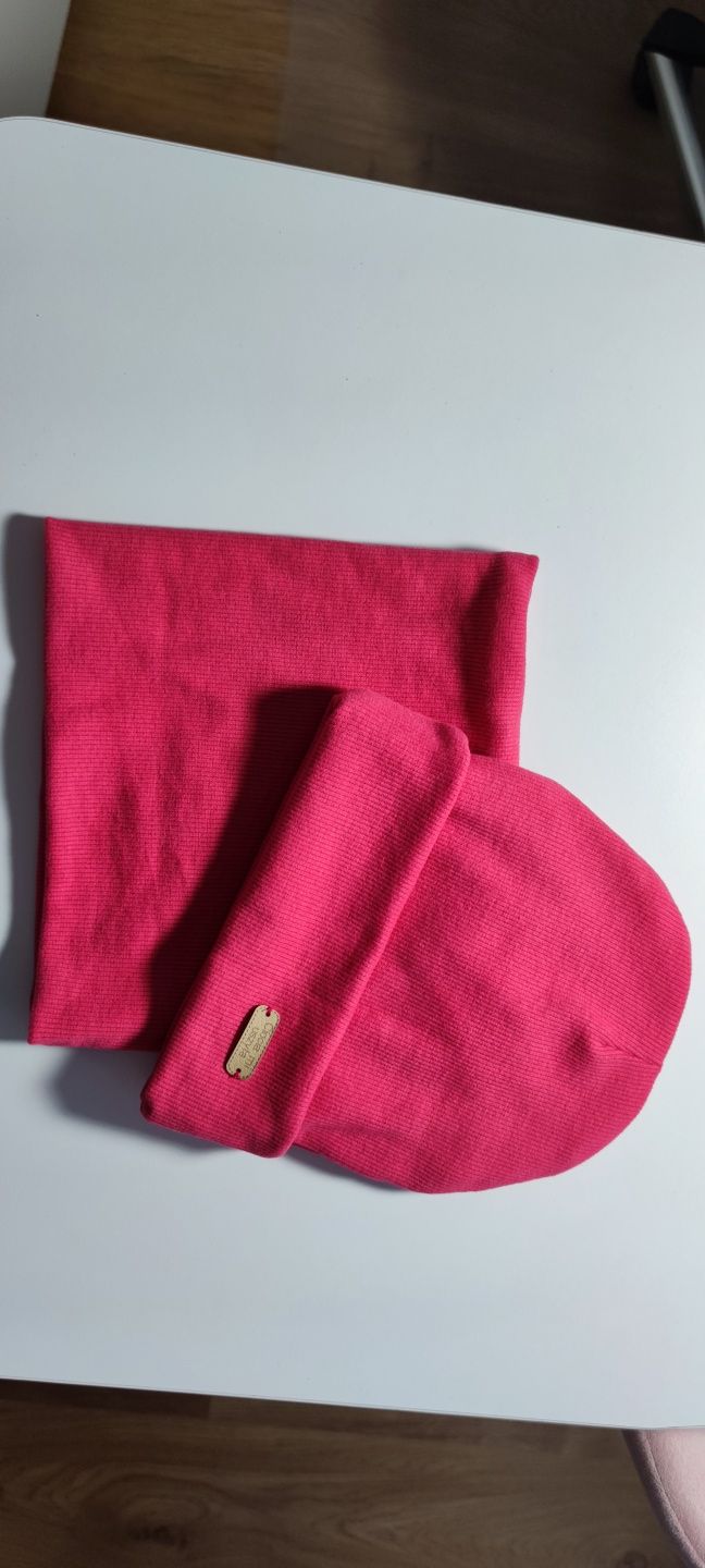 Czapka beanie + komin, komplet, czapka damska męska dziecięca