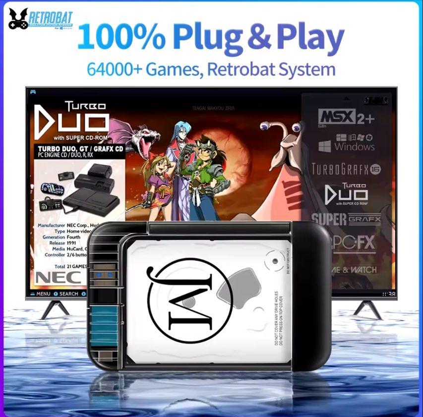 Batocera LaunchBox RetroArch  320Gb HDD 70+ эмулятор консолей Ps3 Sega