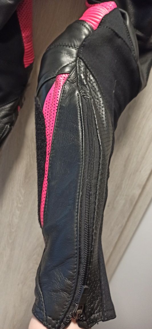 Spodnie damskie skórzane Rebelhorn Rebel Lady Black/Pink 34