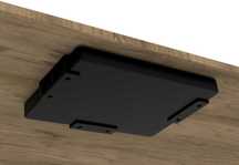 OUTLET Uchwyt na LAPTOPA 25mm mocowanie POD biurko blat czarny